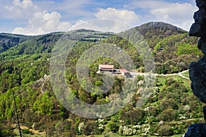 View from castle rock  in  Vrsatec rocks in Biele Karpaty