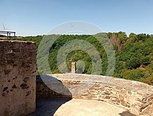View from castle ruin LÃ¶wenburg Monreal in gernan region Eifel photo