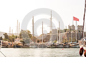 View of Castle of St. Peter,Bodrum Castle and Marine