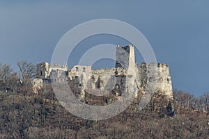 View on the castle Tematin