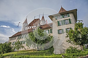 View of castle in Thun. Switzerland