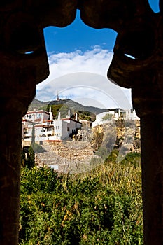 View from the castle to the city of Benalmadena, Andalusia, Spain.