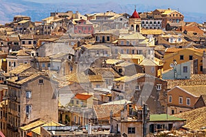 View from castle to Corfu-Town photo