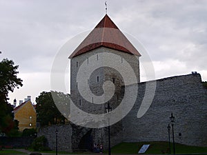 View on the castle tower in Tallinn, Estonia