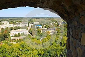 View from castle window on the town Chyhyryn