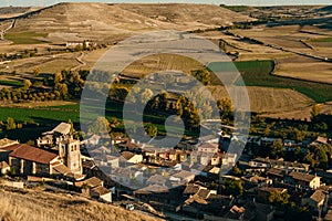 view of Castrojeriz, Burgos, Spain - nov, 2021