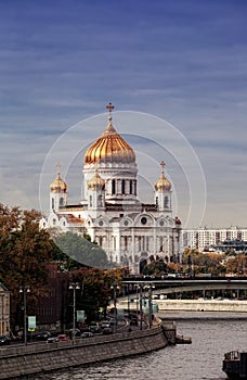 View of Cathedral of Christ Savior in Moscow