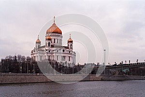 View of Cathedral of Christ the Saviour in the early spring, Mos