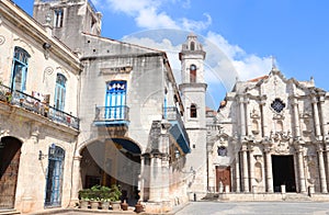 View of the Cathedral of Havana, Cuba