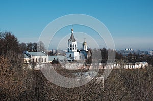 View of the Cathedral of the Nativity of the Blessed Virgin in the Mother of God-Rozhdestvensky Monastery