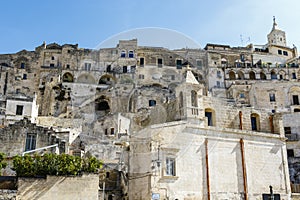 A view at the cathedral and the old center of Matera, Basilicata, Italy