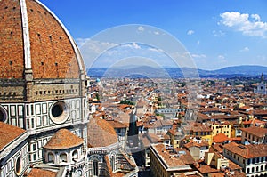 View of the Cathedral Santa Maria del Fiore in Florence, Italy