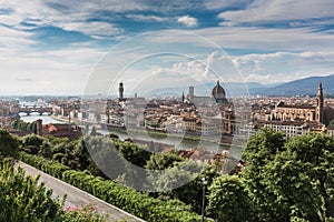 View of Cathedral of Santa Maria del Fiore in Florence, Italy. S