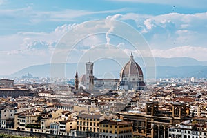 View of Cathedral of Santa Maria del Fiore in Florence, Italy. S