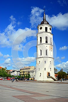 View of a Cathedral square of Vilnius old town