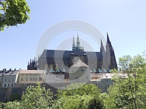 View of the Cathedral of St. Vita in Prague