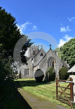 View of Catholic Church in English Countryside