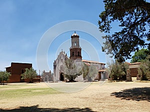 view from a catholic church park in Tzintzuntzan, Michoacan