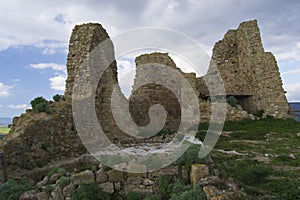 View of catle ruins of Las Plassas