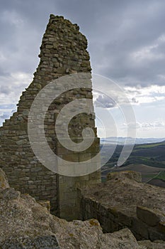 View of catle ruins of Las Plassas