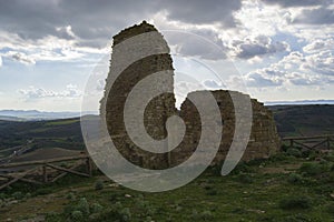 View of catle ruins of Las Plassas