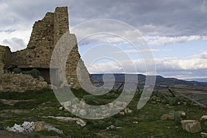 View of catle ruins of Las Plassas