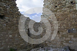 View of catle ruins of Las Plassas
