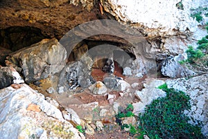 View of the Cave of Brocche Rotte on the coast of Capo Caccia