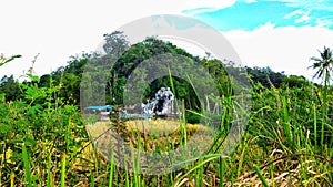 view of the cave on the edge of Kamang hill