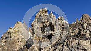 View from Cave Houses Carved on Rocks at Goreme Open Air Museum