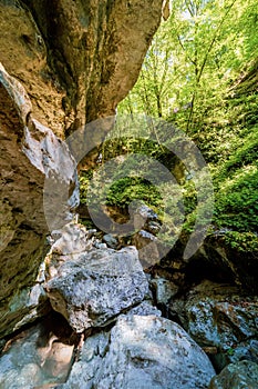 View of the Cave of Pradis, n Friuli Venezia giulia, Italy.