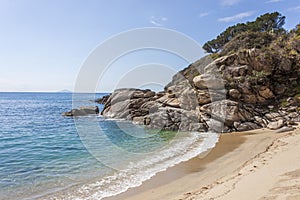 View of Cavoli beach, Elba island, Tuscany, Italy