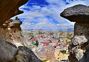 View of Cavusin in Cappadocia