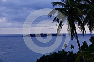 View of Cayo Levantado island from Las Galeras Beach, Dominican Republic