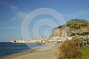 The view of Cefalu town, Sicily, Italy