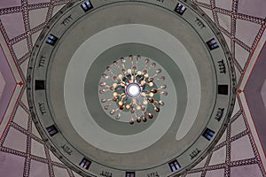 View of the ceiling of the Blue Mosque
