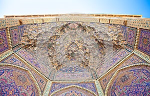 View of ceiling Nasir al-Mulk Mosque