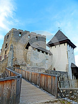 View of Celje Upper Castle and the Old Bridge