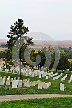 A view of the cemetery at Little Big Horn Battlefield.