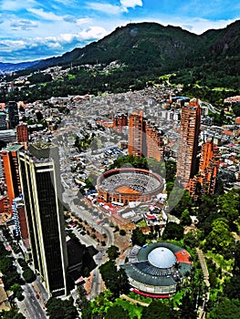 View of the center of Bogota, Colombia photo