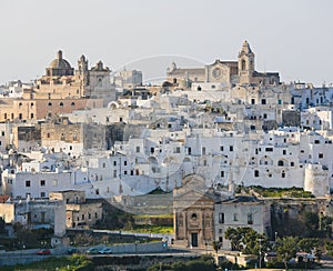 View on the center of Ostuni, Puglia, Italy