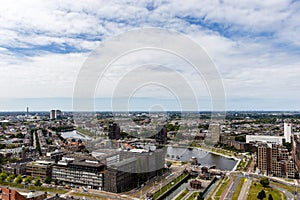 View at the center of Rotterdam, Zuid-Holland, The Netherlands