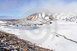 View of Central Crater in the Tongariro National Park, New Zealand