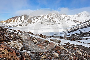 View of Central Crater in the Tongariro National Park, New Zealand