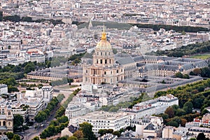 View of central Paris including Les Invalides