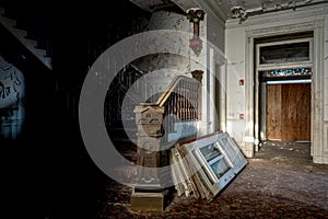 Staircase Detail - Abandoned Gundry Sanitarium - Baltimore, Maryland photo