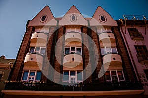 View of the centre of Oradea seen sunny summer day in Oradea, Rom