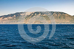 View of Cephalonia Island from the sea