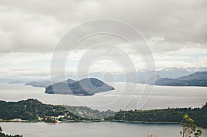 View Of Lakes From Cerro Campanario In Bariloche  photo