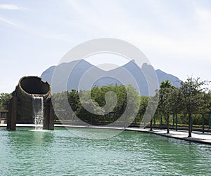 View of Cerro de la Silla from the Fundidora Park photo